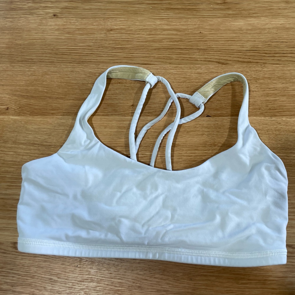 Lululemon Athletica White Strappy Sports Bra
